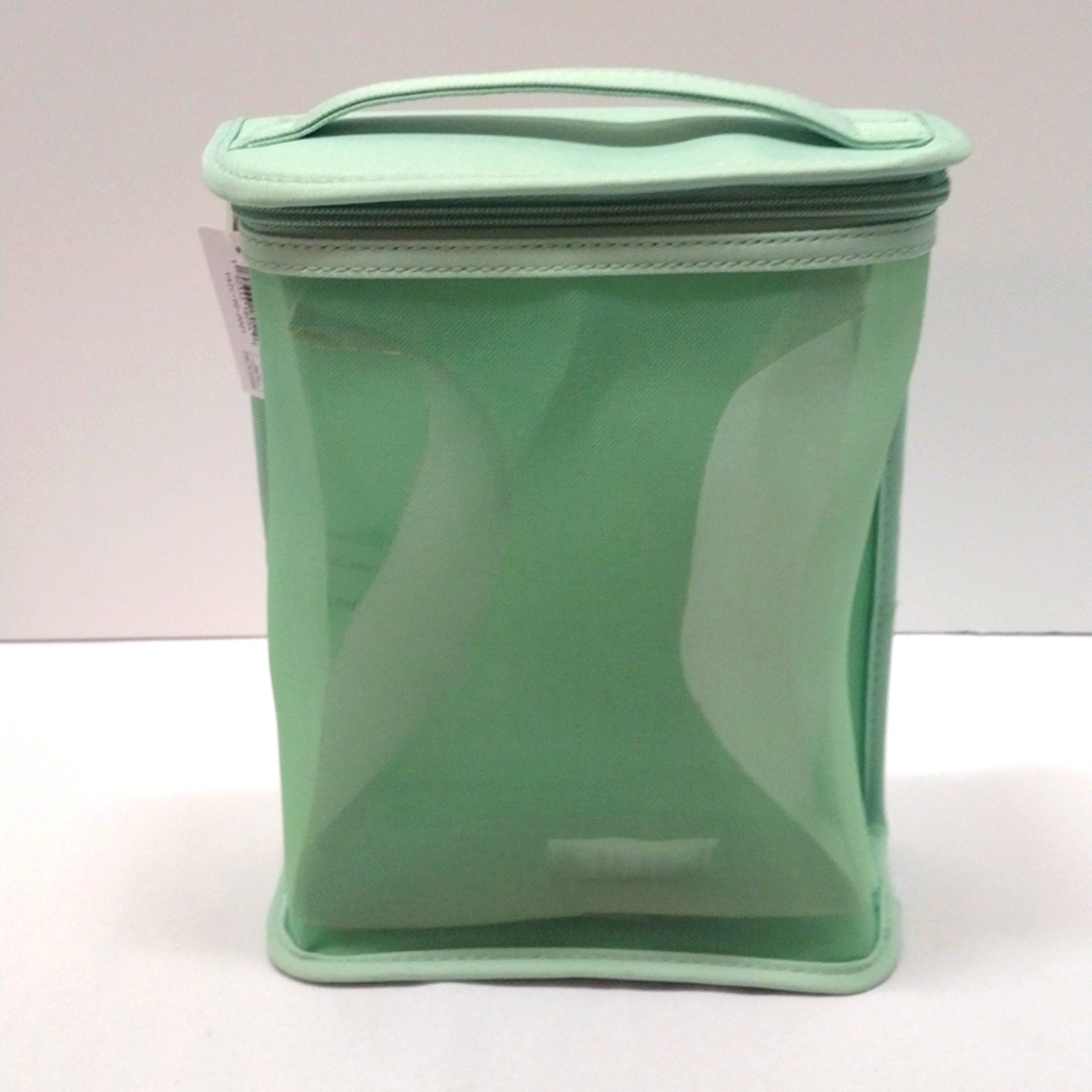 Clinique Green Mesh Cosmetic Makeup Bag